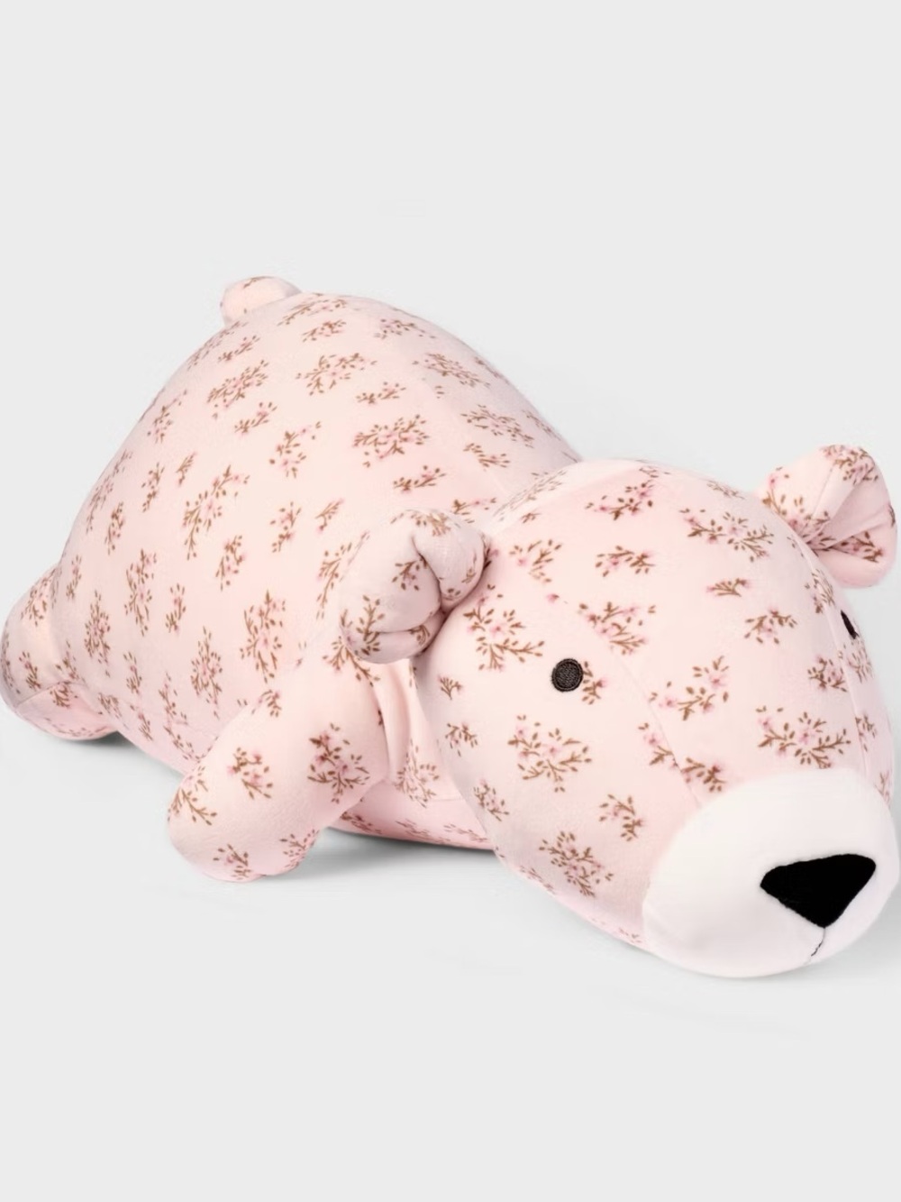 🩷🧸 NWT! Pink Floral Bear Weighted Plush Throw Pillow - Hollister x Target